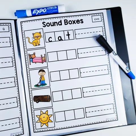 CVC Sound Box dry erase activities